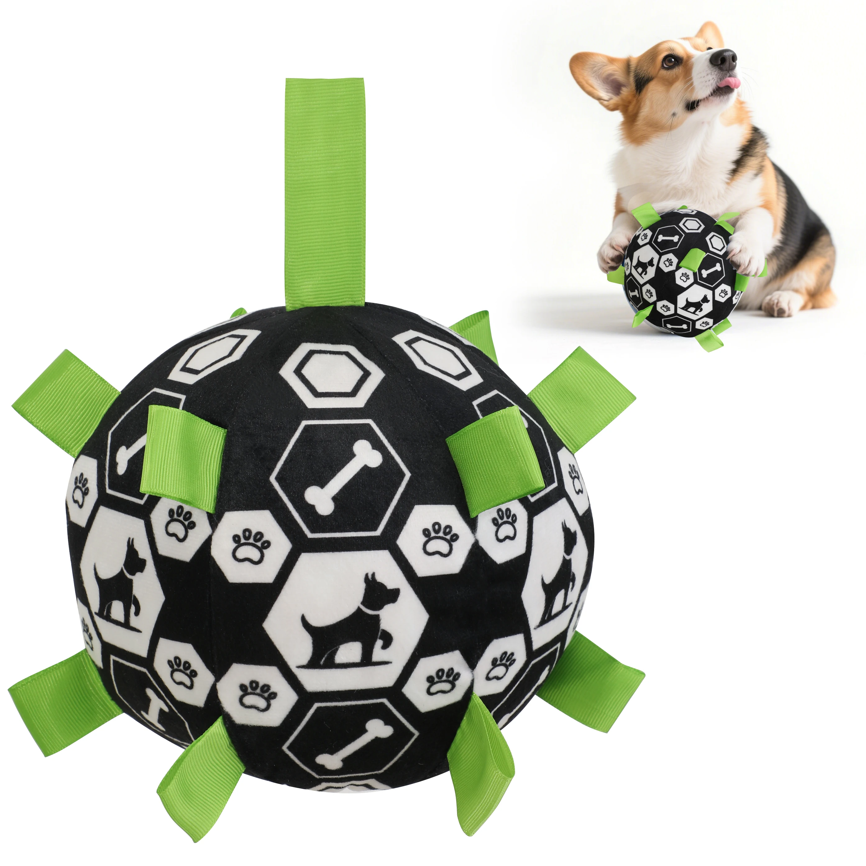 New Pet Bell Sound Toy Ball Dog Outdoor Interactive Training Play Football 1005009631546971