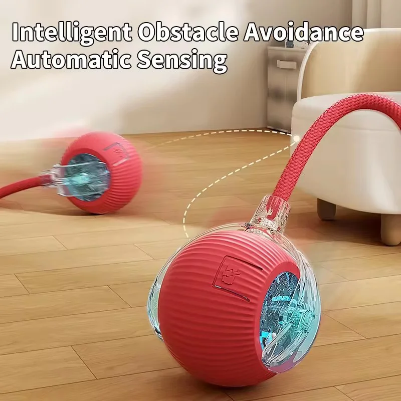 Hot Electric Dog Ball Toys Automatic Rolling Ball Rechargeable Smart Pet Interactive Plush Toy Dog 1005009635244659