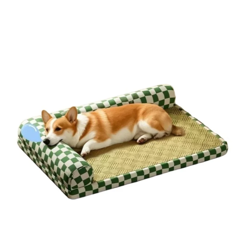 Pet Cooling Mat Bamboo-Style Surface with Chevron Border 1005009643130970