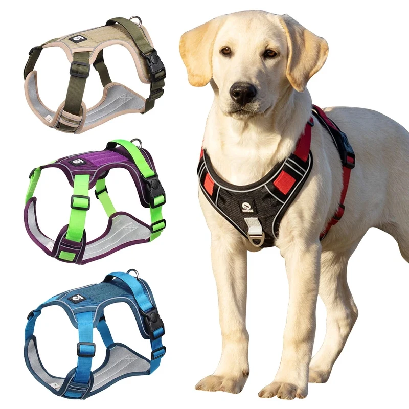 Dog Harness Reflective Dog Collars Harness Midium/Large Dogs Vests 1680D Waterproof Oxford Cloth 1005009644105019