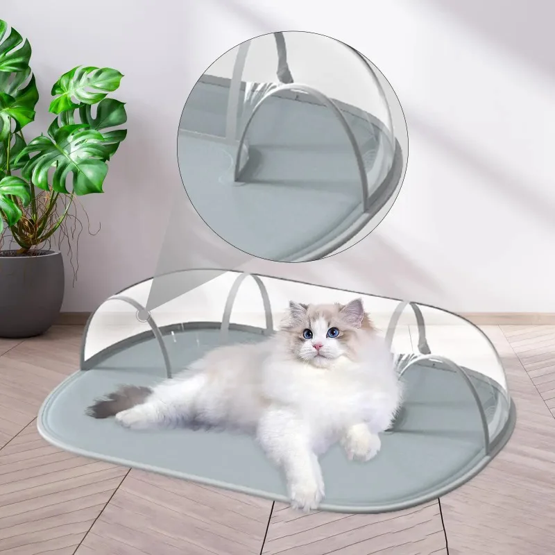 Cat Cooling Bed with Tunnel Waterproof Water Filled Bed Comfortable Play Tube for Indoor Cats Bunny 1005009647156405