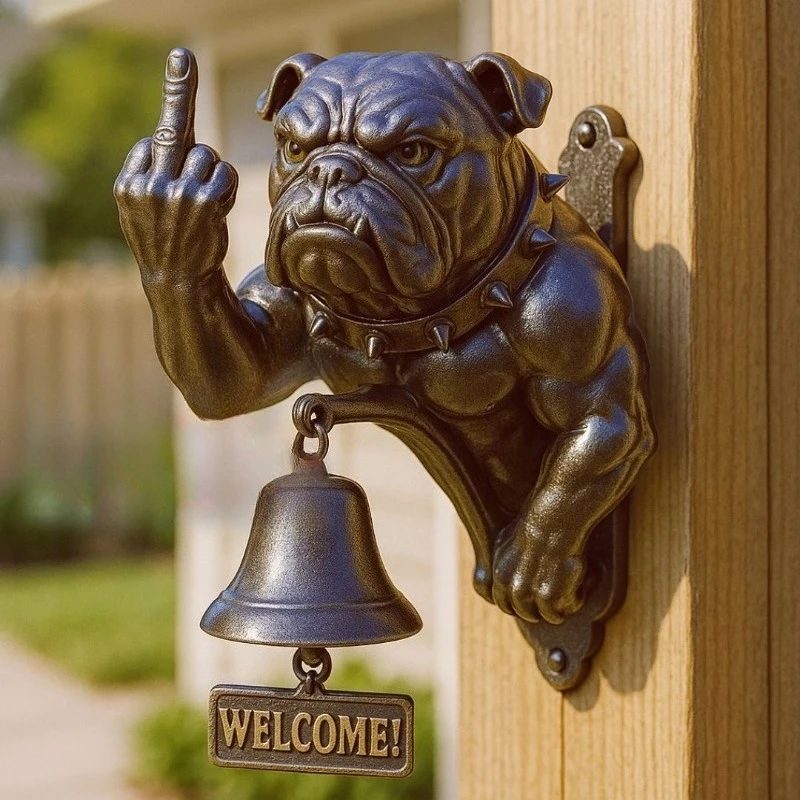 Cute Bulldog Doorbell Waterproof Design, Clear Sound, Like Appearance, Loud Ring for Home Decor 1005009647188798