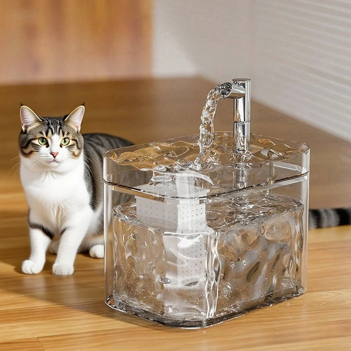 1.5L Cat Water Circulation Fountain Auto Filter Pet Cat Drinker USB Dog Water Basin Feeding Bowl 1005009650645359