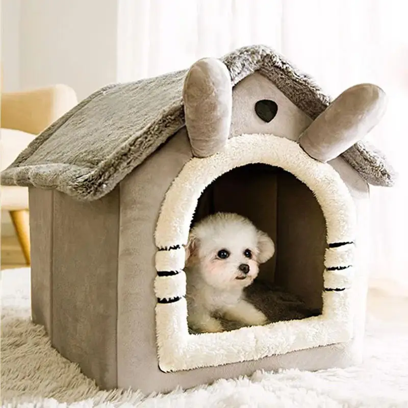 Indoor Warm Dog House Soft Pet Bed Tent House Dog Kennel Cat Bed with Removable Cushion Suitable 1005009657393506