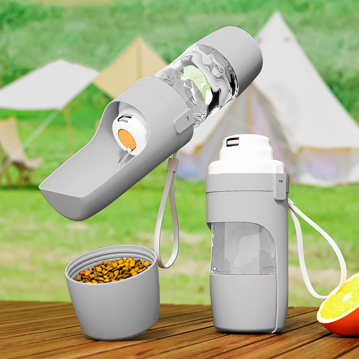 Portable Dog Cat Water Bottle with Storage Food and Water Container for Puppy Pets dogs Feeder Bowl 1005009664804107