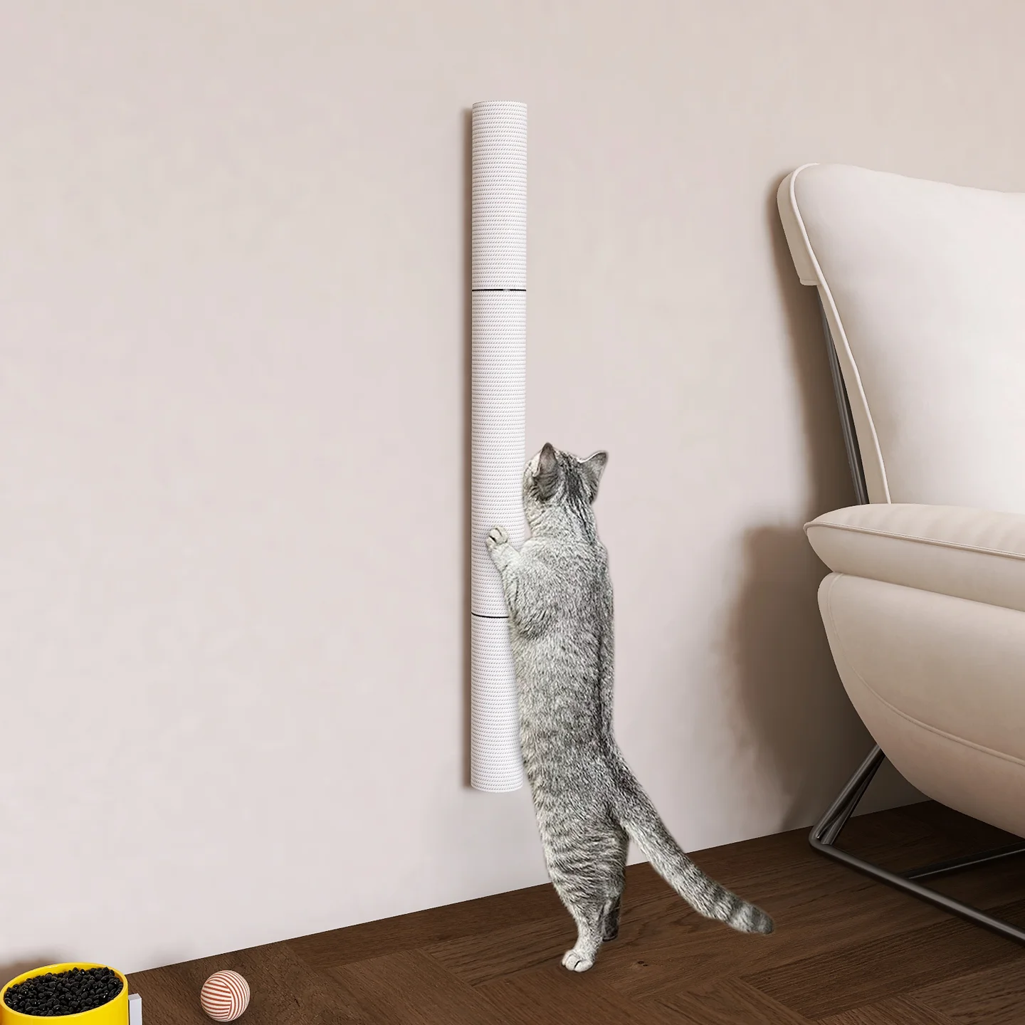 Wall-Mounted Cat Scratching Post with Sisal Rope & Climbing Ladder – Interactive Play Toy for 1005009667129653