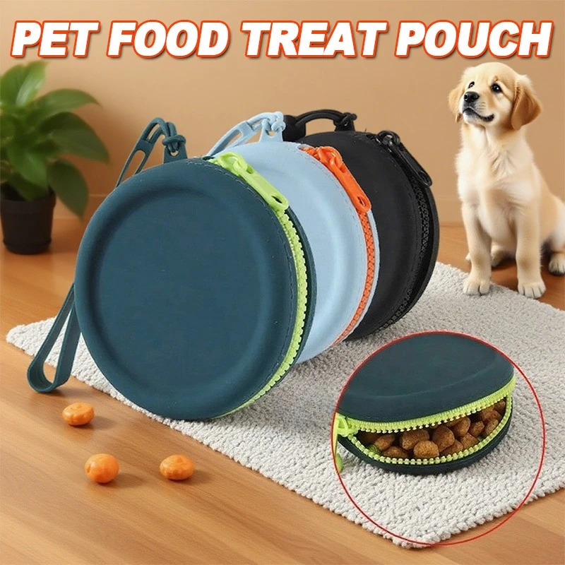 1Pc Pet Supplies Silicone Dog Food Bag Outdoor Training Dog Training Dog Treat Training Pouch 1005009667515612