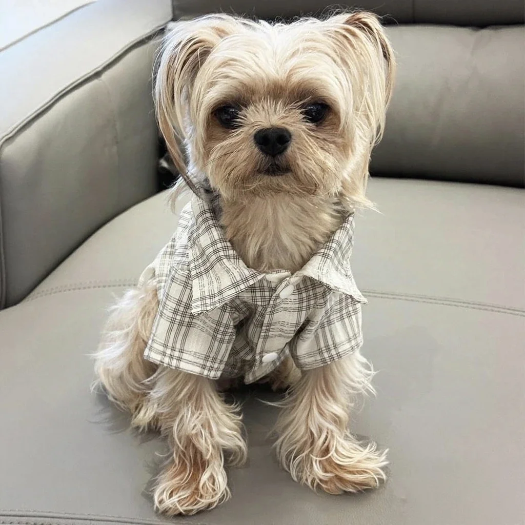 Dog clothes Spring Summer Plaid Shirt for Dogs And Cats Fashionable Cute Pet Clothing Suitable for 1005009673304982