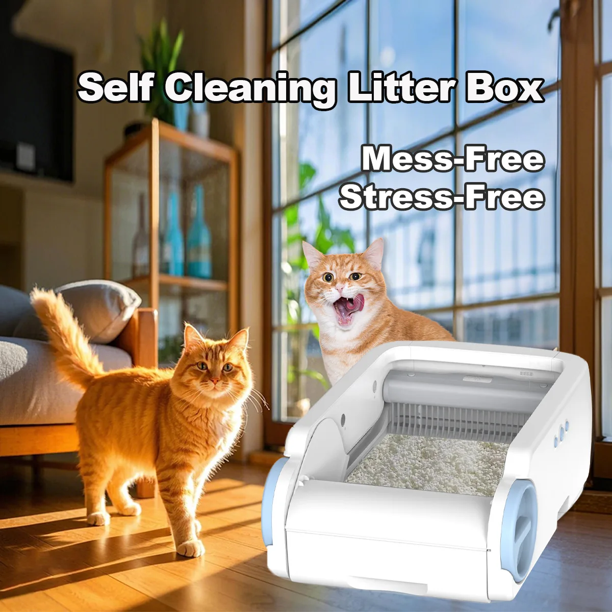 Automatic Litter Scooping Cat Litter Box Pet Cat Smart Litter Box Cleaning Device Anti-Splash Cat 1005009677685495