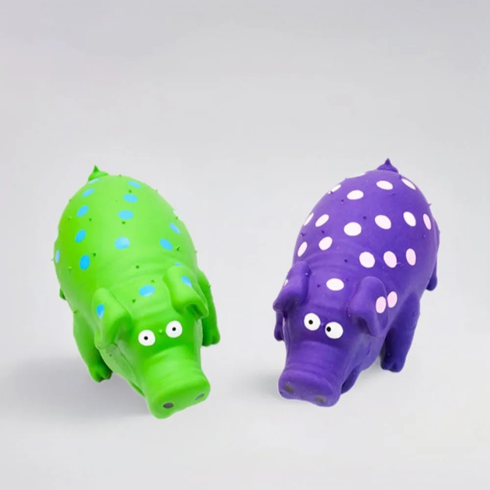 Pet Latex Pig Toy - Squeaky, Spotted, Durable Chew & Molar Toy for Dogs, Pet Puzzle Supplies 1005009684895372
