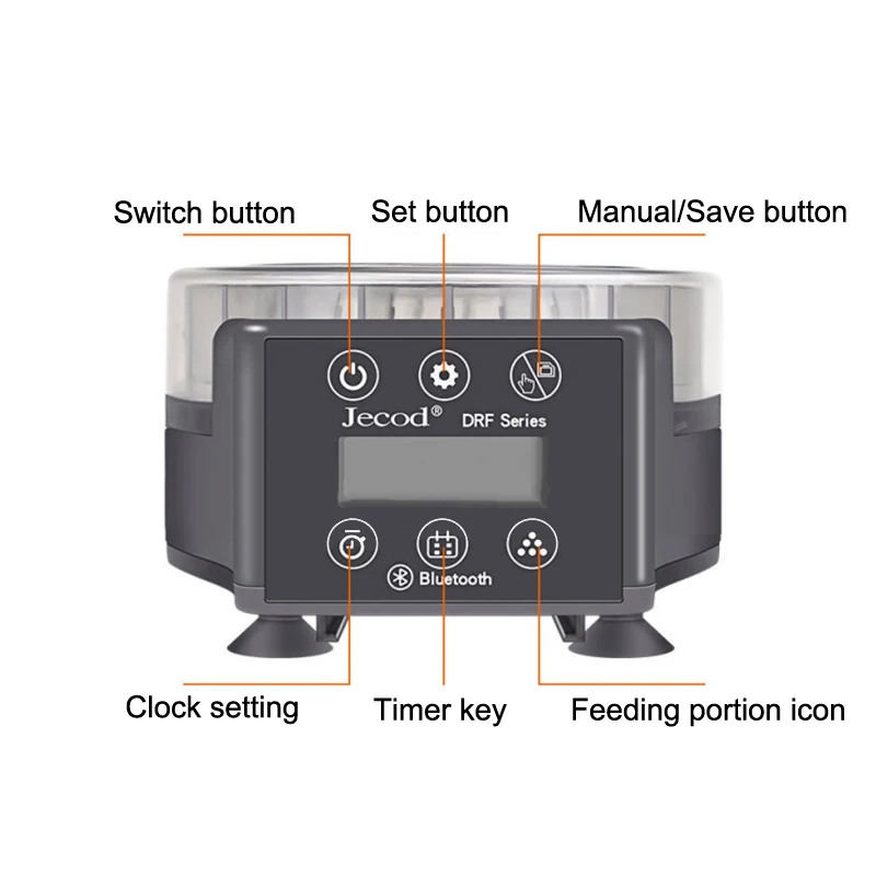 Automatic Fish Tank Feeder Remote Control Timed Quantified Large Capacity Food Dispenser For 1005009685627623