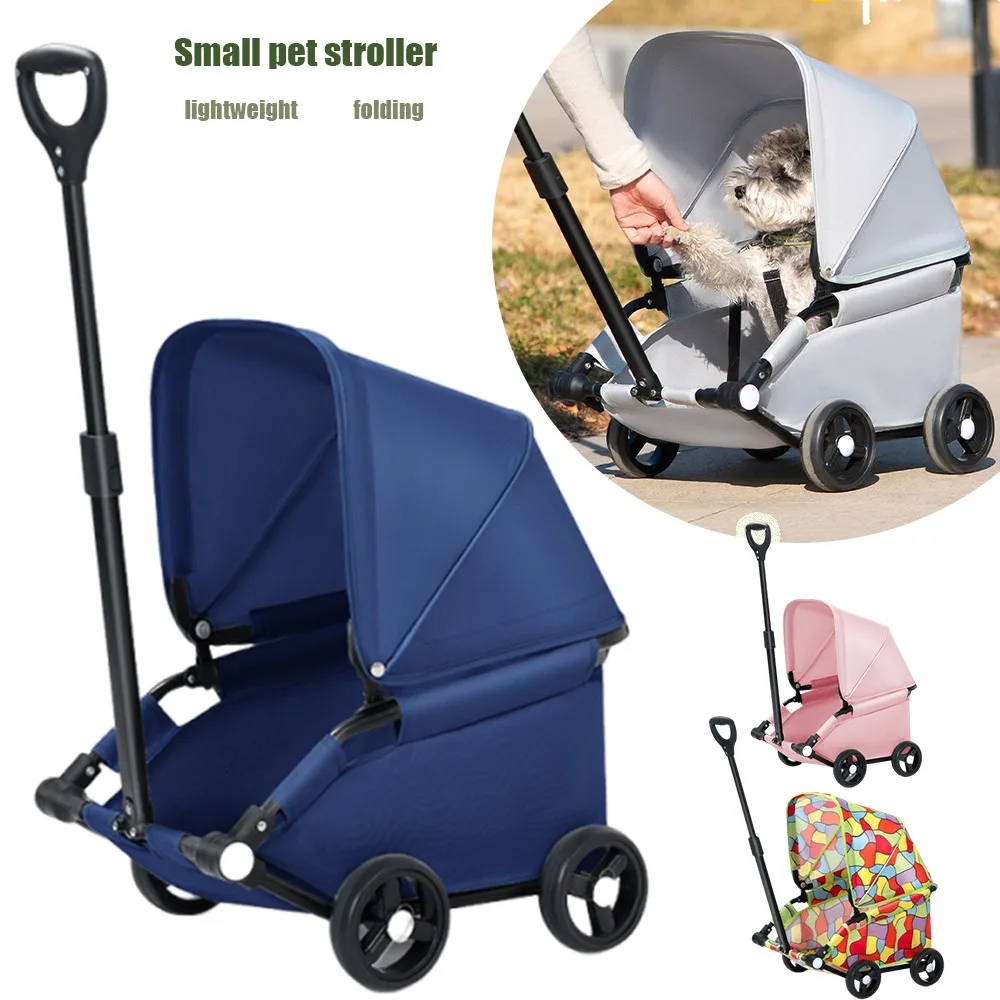 Small Pet Stroller Dog Cat Teddy Baby Cart Toy Small Trolley Out Travel Pet Car Lightweight Folding 1005009689149521