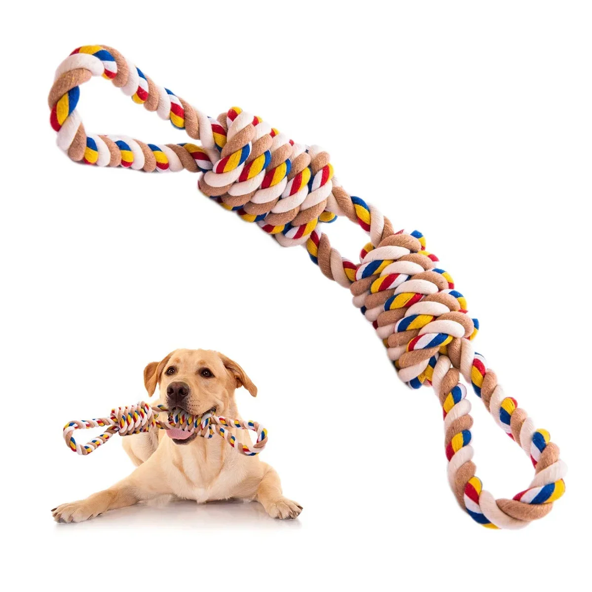 Indestructible Chew Rope Toys for Medium Large Dogs Tooth Cleaning Pet Aggressive Dog Antistress Toy 1005009691755579