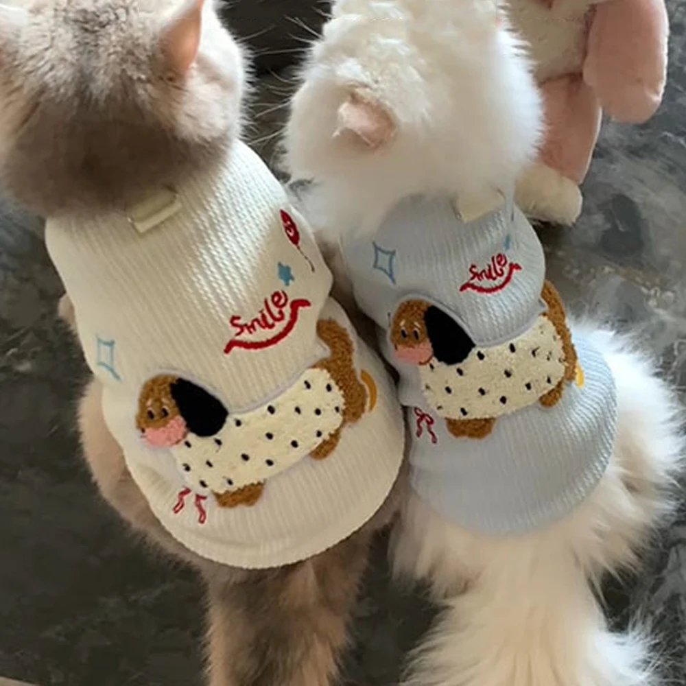 Breathable Small Dog Vest Soft Puppy Clothes Summer Cute Cat Clothes for Small Cat Vest Undershirt 1005009694111337