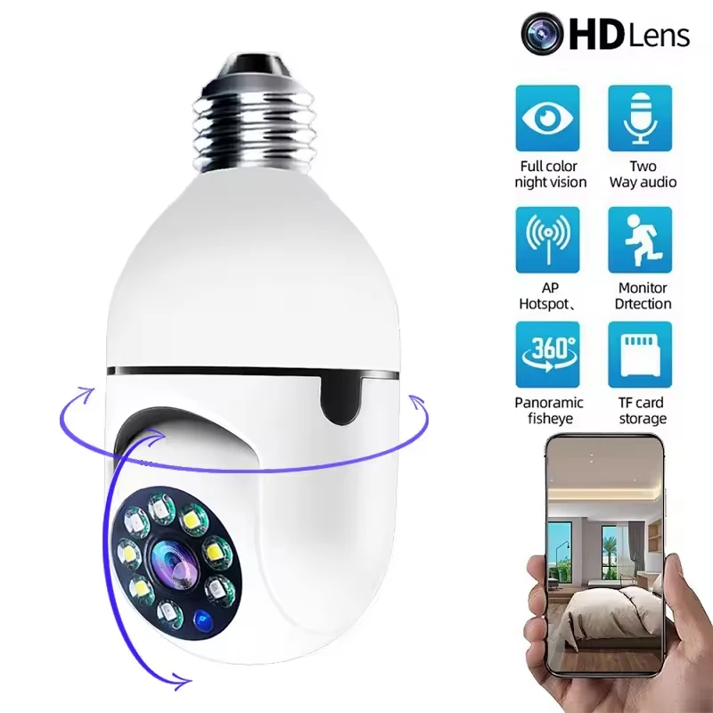 Wifi IP Camera E27 Bulb Cam 3MP Wireless Baby Monitor AI Tracking Security Video Surveillance (4G) 1005009695181702