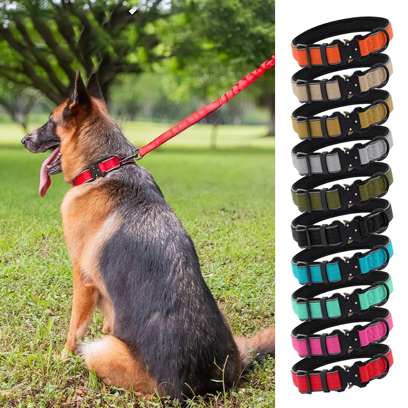 Durable Adjustable Widened dog Collar Night Reflection Safety Training Heavy Duty Nylon Collar for 1005009695218011