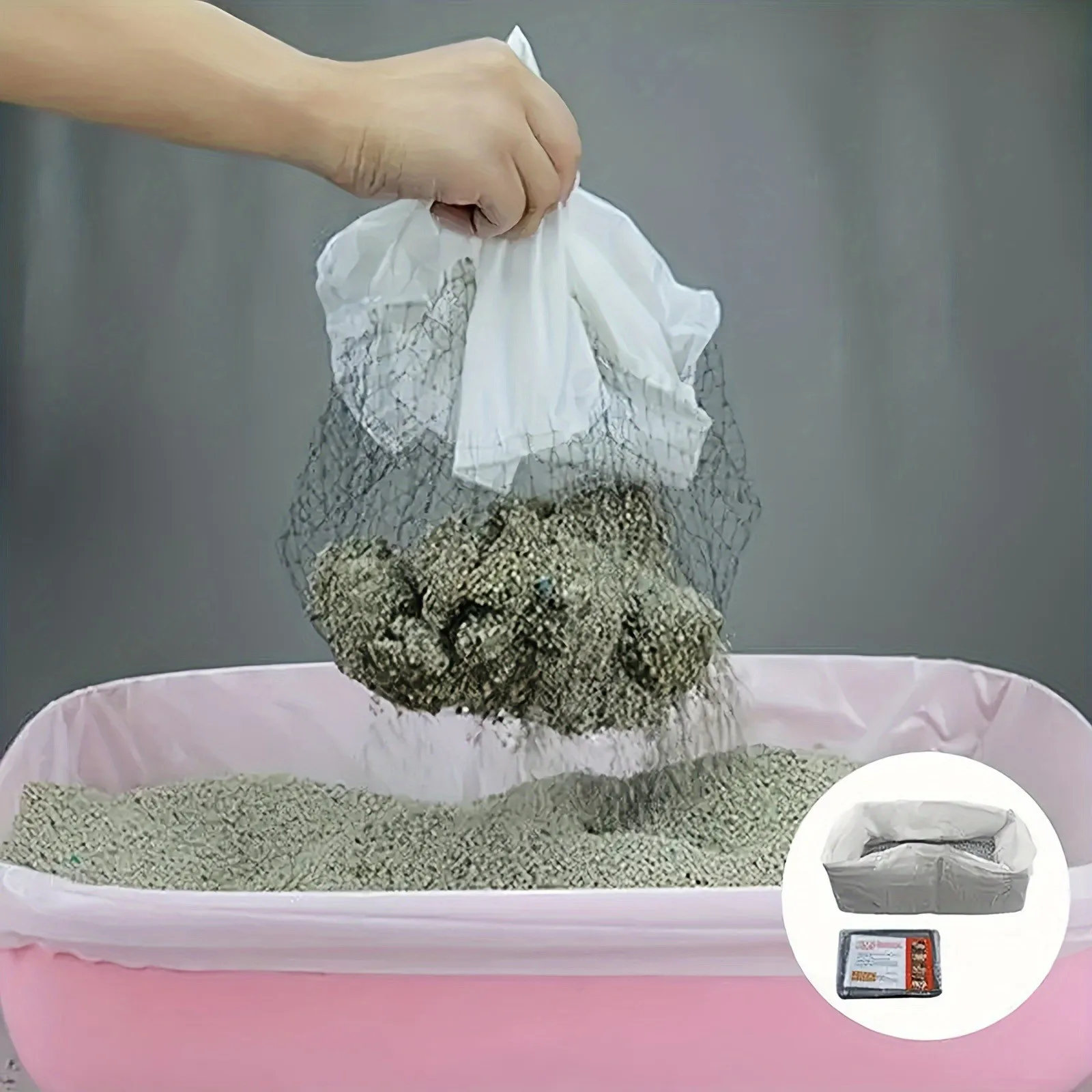 10pcs Disposable Lazy Cat Litter Net Bag Cat Litter Box Cat Litter Filter Bag Pet Cat Excrement 1005009697063710