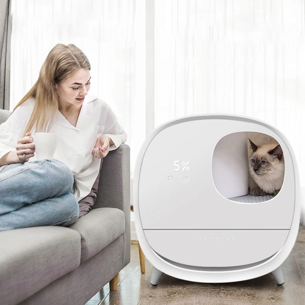 Baming Luxury Large Smart Cat Toilet Self Cleaning Automatic Cat Litter Box for Small Animal 1005009706388306