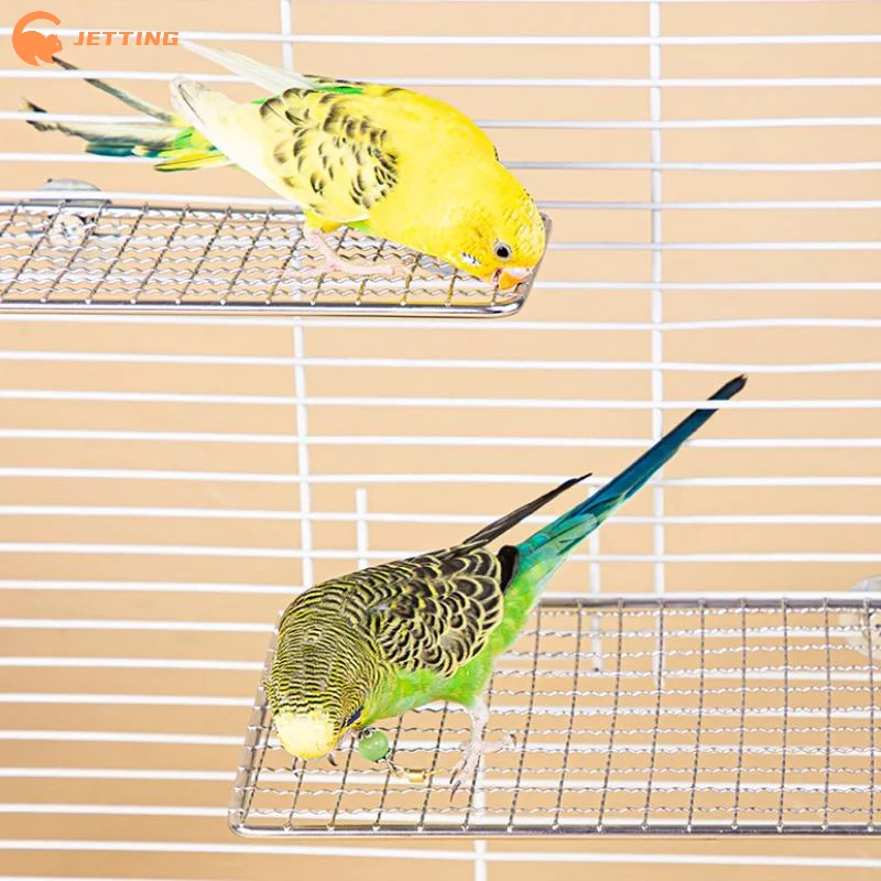 Bird Cage Accessories Pet Parrot Stainless Steel Rest Jump Platform Stand Board Chew Bite Toys 1005009707530587