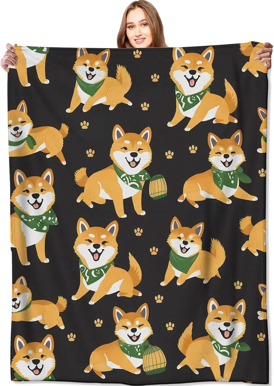 Lovely Dogs Throw Thin Blanket Gifts for Friend Couch Bed Car Home Camping Animals Shiba Inu (1PC) 1005009711776052