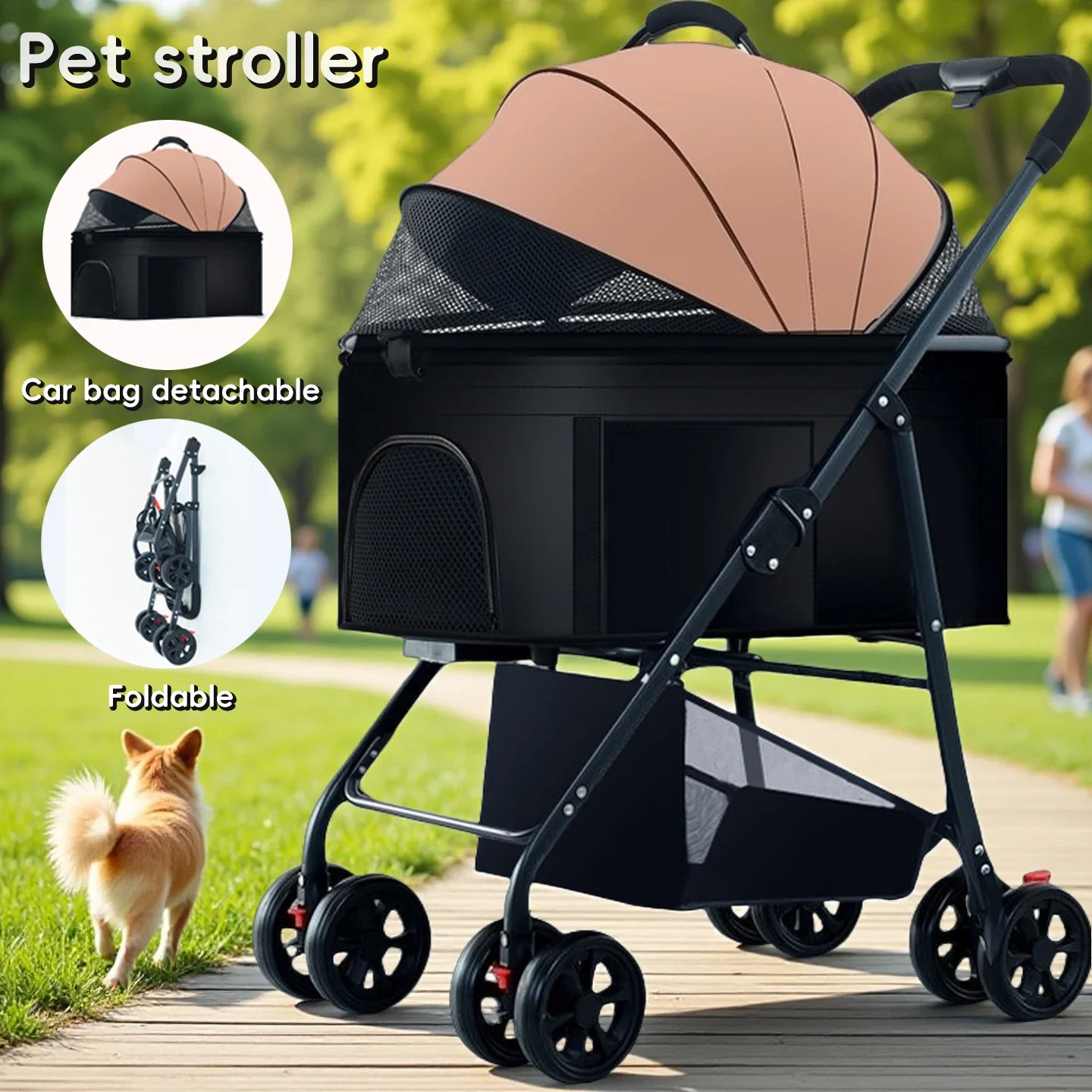 Winter Foldable Pet Stroller Lightweight Breathable For Walking Dogs Baby Medium Dogs Small Dogs 1005009719053534