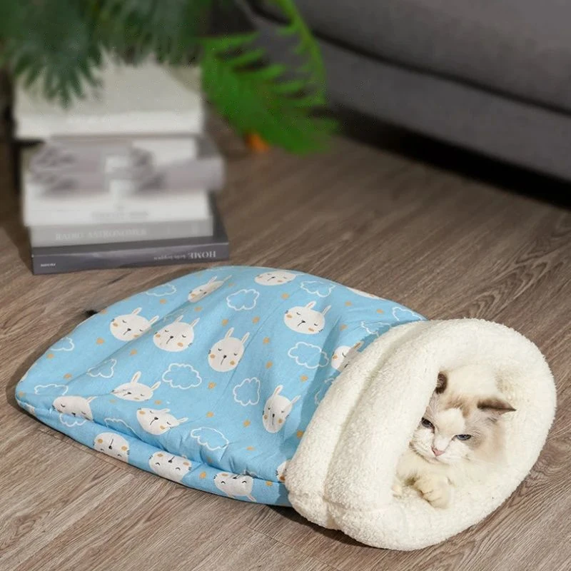 Cat Sleeping Bag Soft Cuddly Fluffy Feel Thickened Pet Pocket Type Quilt Bed Kitten Puppy Soft 1005009722831507