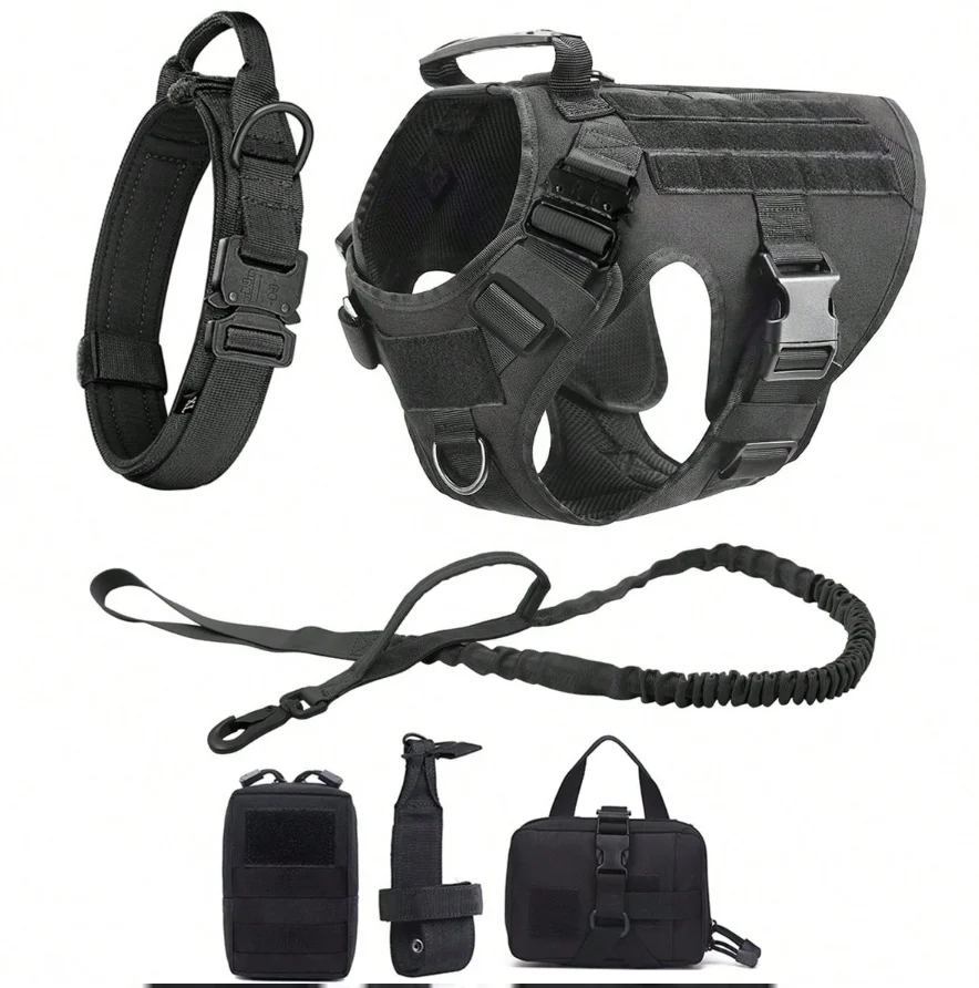 Tactical Vest Pet German Shepherd Golden Retriever Tactical Training Dog Harness and Leash Set For 1005009724198481