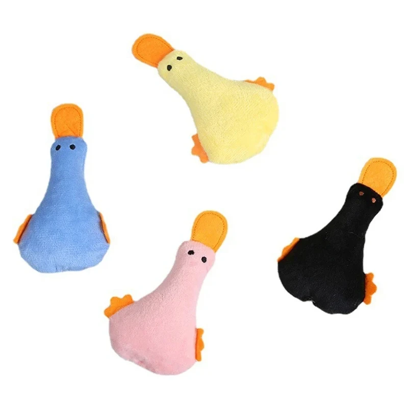 Cute Cat Toys Funny Interactive Plush Duck Cat Toy Mini Teeth Grinding Catnip Toys Kitten Chewing 1005009726672101