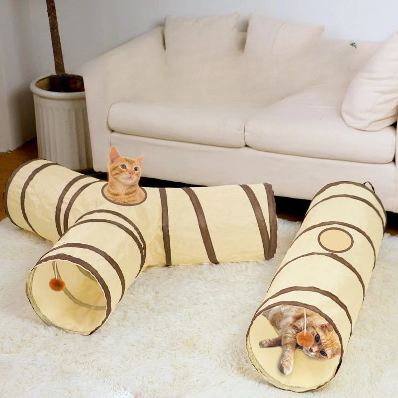 Foldable Easy-To-Store All-In-One Cat Play Tunnel 1005009726765716