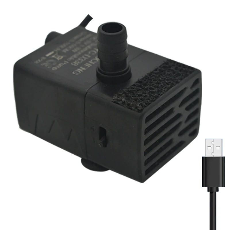 Ultra Quiet USB Aquarium Fish Tank Filtration Pump Mini Pet Fountain Submersible Adjustable Flow 1005009735458073