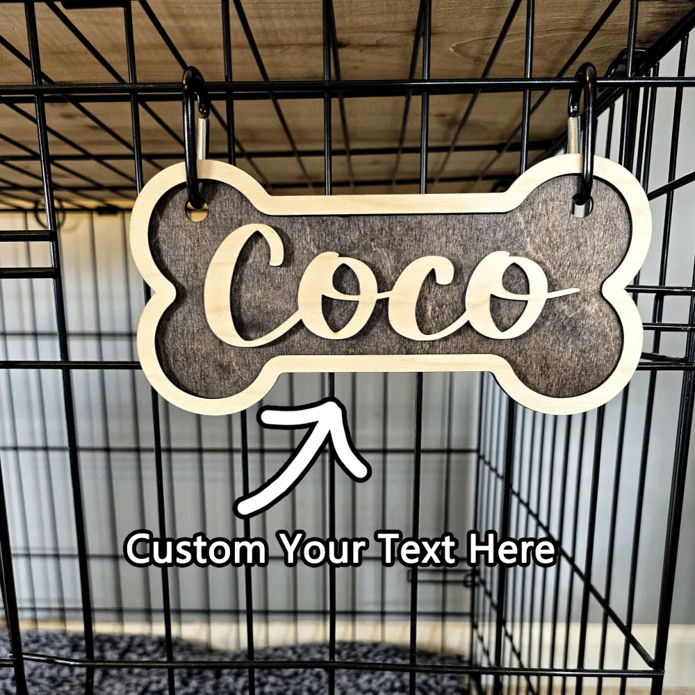 Custom Dog Tag, Personalized Large-Size Wooden Name Laser Engraved DIY Pet Accessory for Big Dogs 1005009739478828
