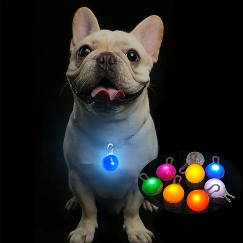 Led Dog Collar Drop Replaced Ornament Tag Luminus Anti Lost Night Light Pet Safty Pendant Cat 1005009741823020