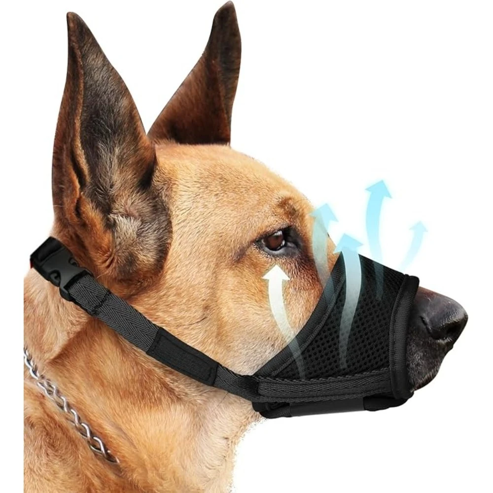 Dog Muzzle for Small Medium Large Dogs, Soft Nylon Breathable Muzzle with Air Mesh 1005009742840192