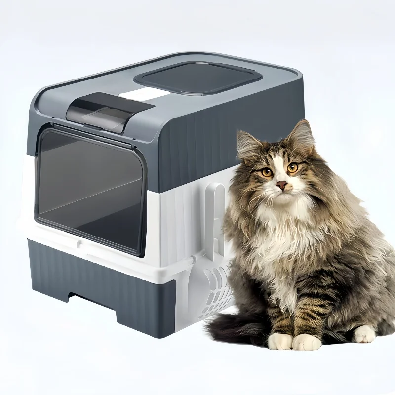 Pet Litter Box Kitten Anti Splash Toilet Fully Enclosed Spill Proof Deodorant Cat Toilet Plastic 1005009767680181
