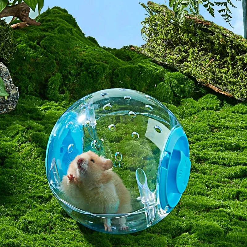 Hamster Exercise Ball Transparent Hamster Running Ball Wheel with Traction Rope for Small Animals 1005009768928432
