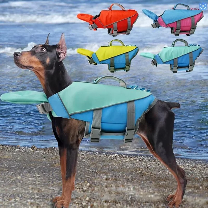 Dog Life Vest with Removable Neck Float for Swimming Ripstop Pet Safety Swimsuit Rescue Handle 1005009769448749