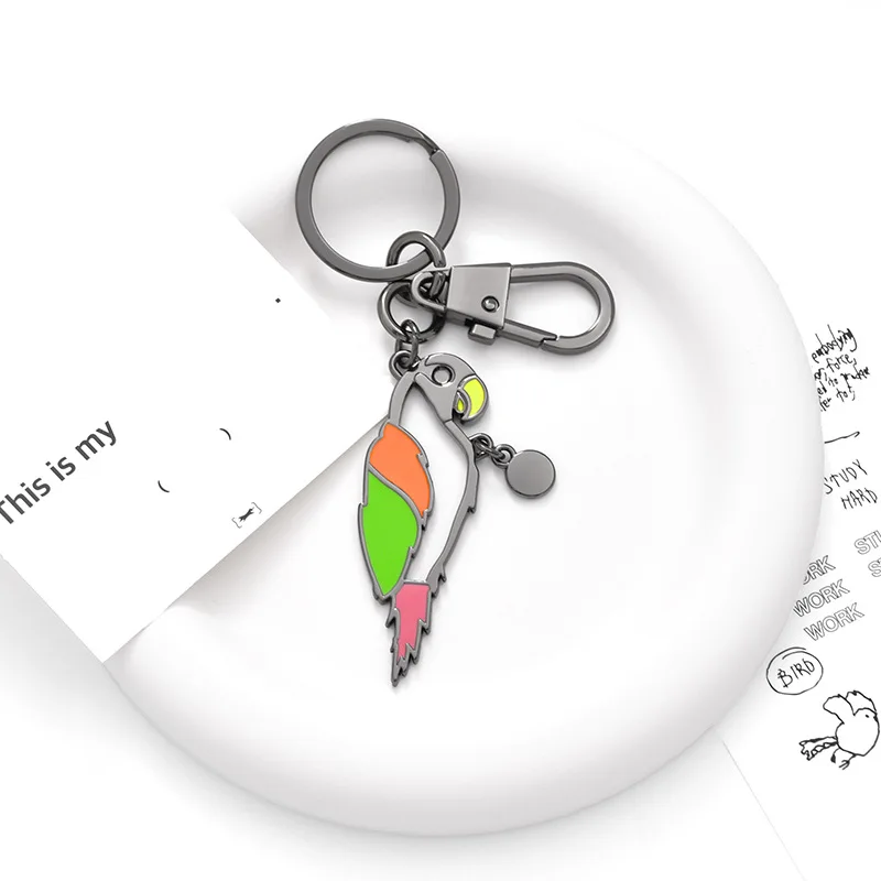 Parrot Car Keychain Creative Cartoon Bag Earphone Pendant Small Gift Accessories 1005009773361925