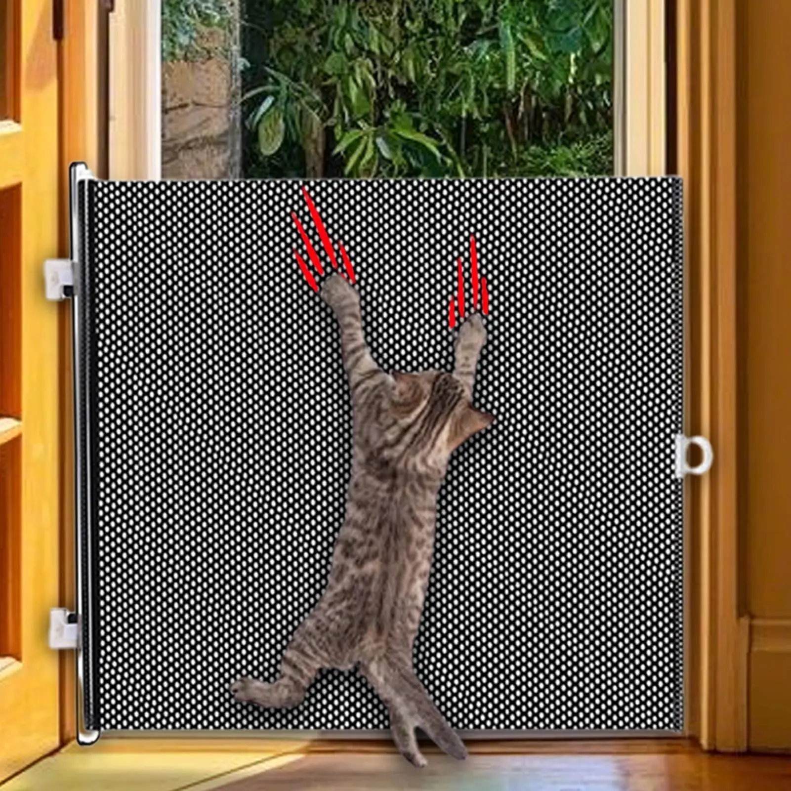 Expandable Cat and Dog Safety Gate Retractable Pet Gate Portable Stair and Hallway Gate Prevents 1005009775982547