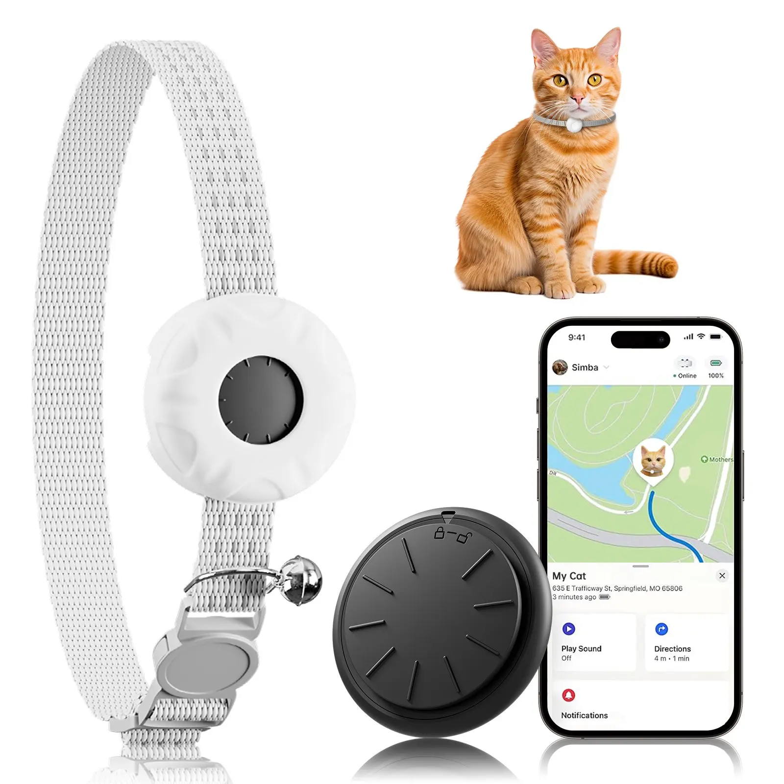 GPS Tracker, Waterproof Pet Tracker for Cats 1005009778943745