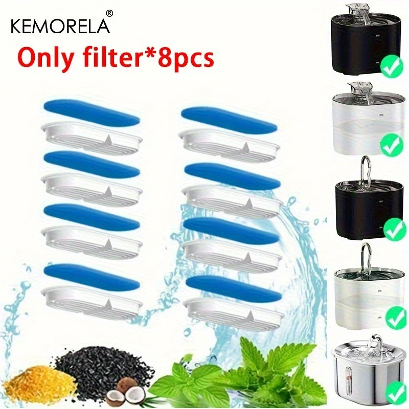 8/12PCS Activated Carbon Cat Water Dispenser Filter Fits Water Dispensers Traps Impurities 1005009779323193