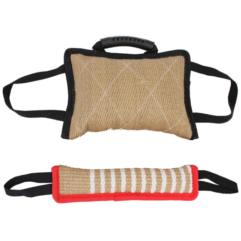 Dog Training Dog Bite Stick Durable Chewing Pet Toy Dog Training Pillow Bite Tug Hemp Cloth With 2 1005009784433805