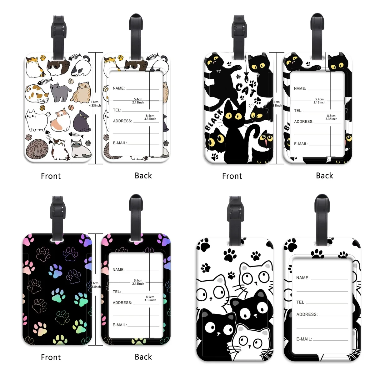 Cute Cat Dinosaur Luggage Tags Suitcase ID Address Name Holder Baggage Tag Travel Boarding Portable 1005009786067330