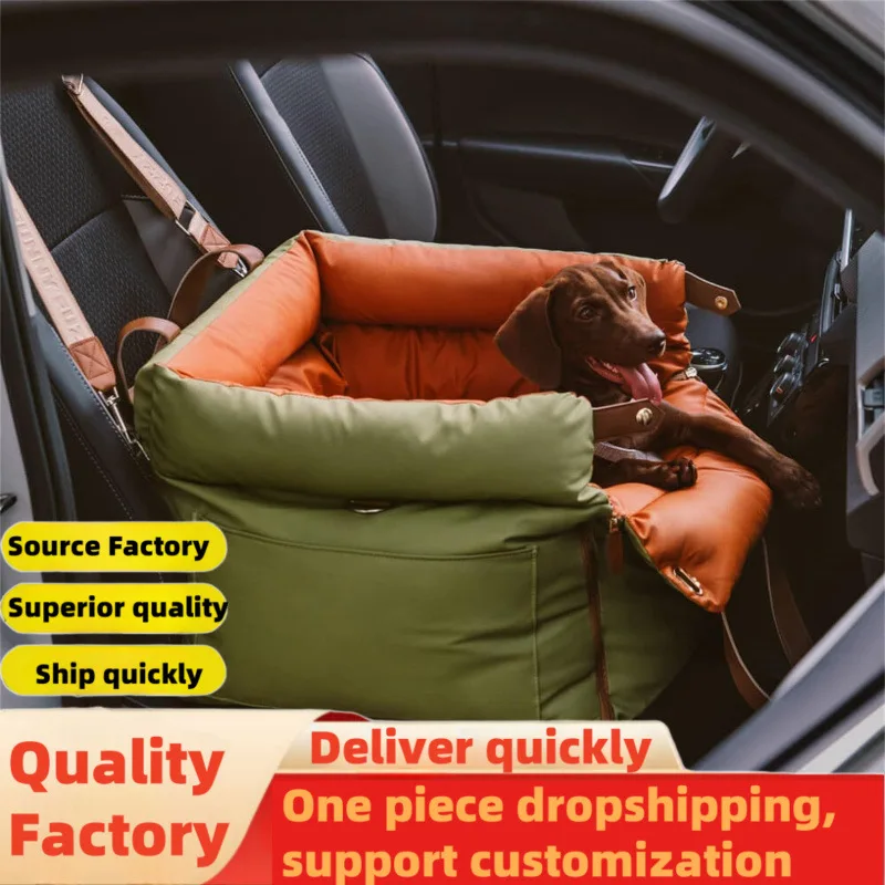 Pet Car Carrier Removable Washable All-Season Dog Leather Portable Bag Waterproof Bite-Resistant 1005009795723004