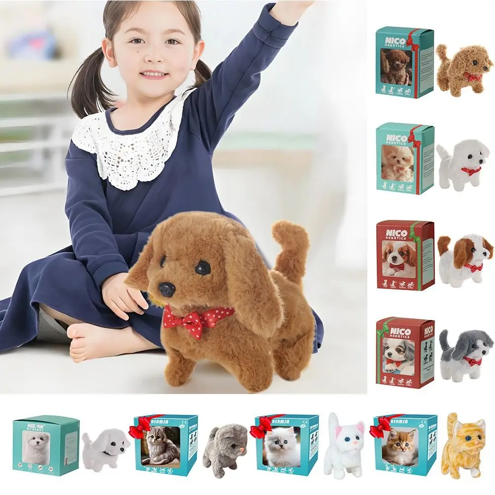Interactive Puppy Robot Puppy Plush Toy Dog Walking Barking Tail Wagging Walking Dog 1005009795816003
