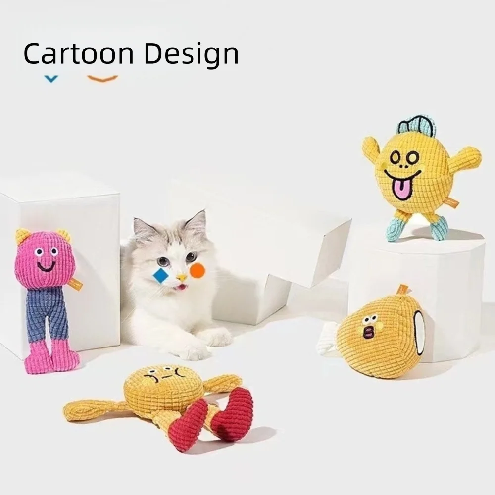 Durable Cute Squeaky Toy Interactive Self Play Funny Training Teething Puppy Chew Toy Pets Supplies 1005009807855756