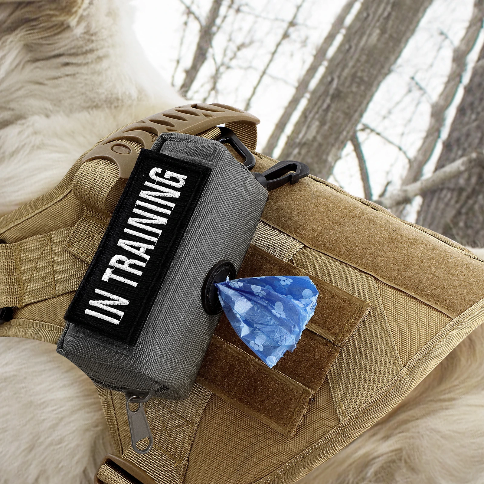 Dog Waste Bag Dispenser Pet Poop Bag Dispenser Attached to Harness Dog Poop Storage Bag Holders 1005009824023034