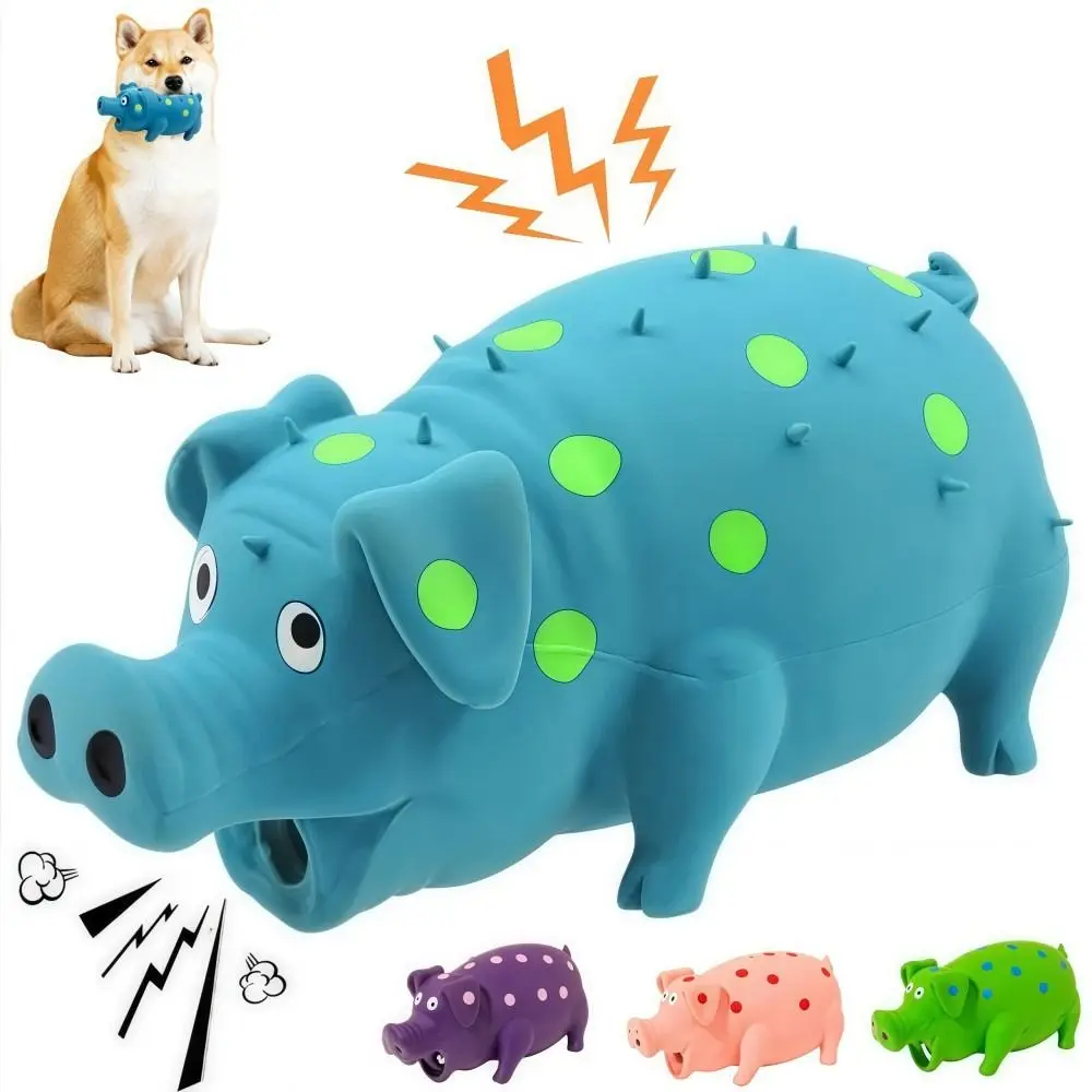Fun Grunt Pig Dog Squeaky Toy with Sound Squeaker Self Play Latex Chew Durable Soft Dogs Squeeze 1005009825193508
