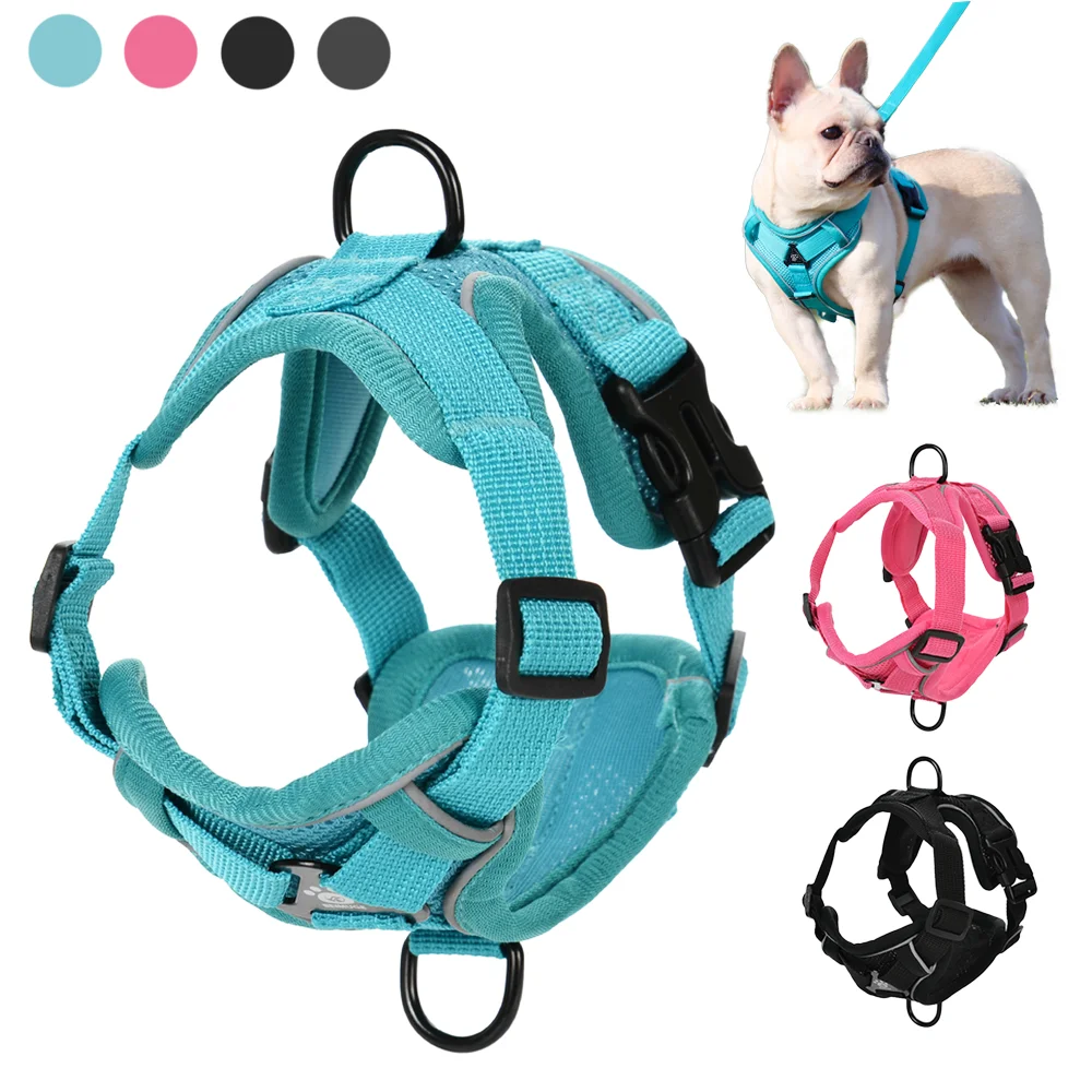 Breathable Dog Harness Vest Leash Set for Small Medium Pets Cats Reflective Adjustable Puppy 1005009825445259