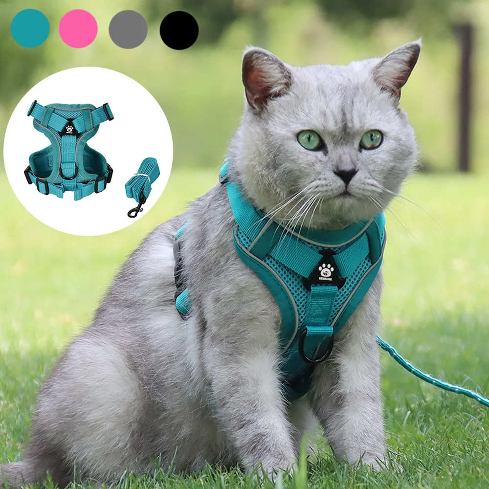 Breathable Cat Harness Leash for Small Medium Dogs Cats Adjustable Reflective Harnesses Pets Vest 1005009825611705