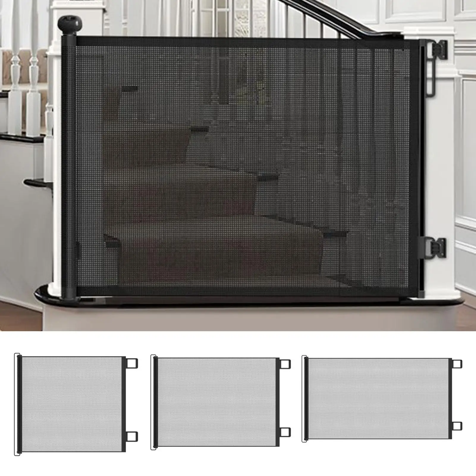 Retractable Pet Gate Dog No-Drill Childproof Net Fence Cat Baffle for Indoor Staircase Patio 1005009827627580
